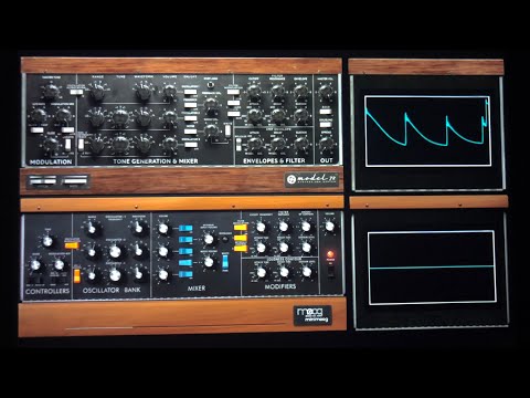 Moog model D (iOS) vs Softube model 72 (vst)