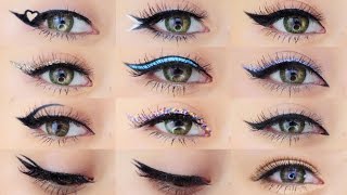Eyeliner Makeup Tutorial | 12 Different Eyeliner Looks