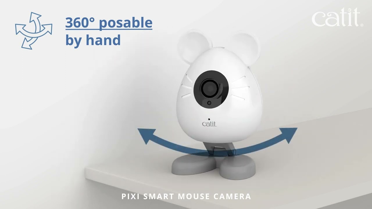 Catit Caméra pour animaux domestiques Pixi Smart Mouse Blanc