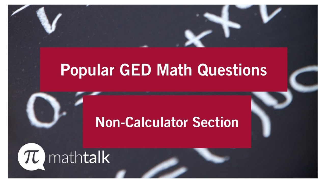 Popular GED Math Questions
