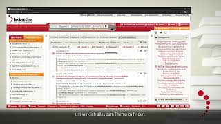 Gewusst wie in beck-online: Die Eingabe in das Suchfeld