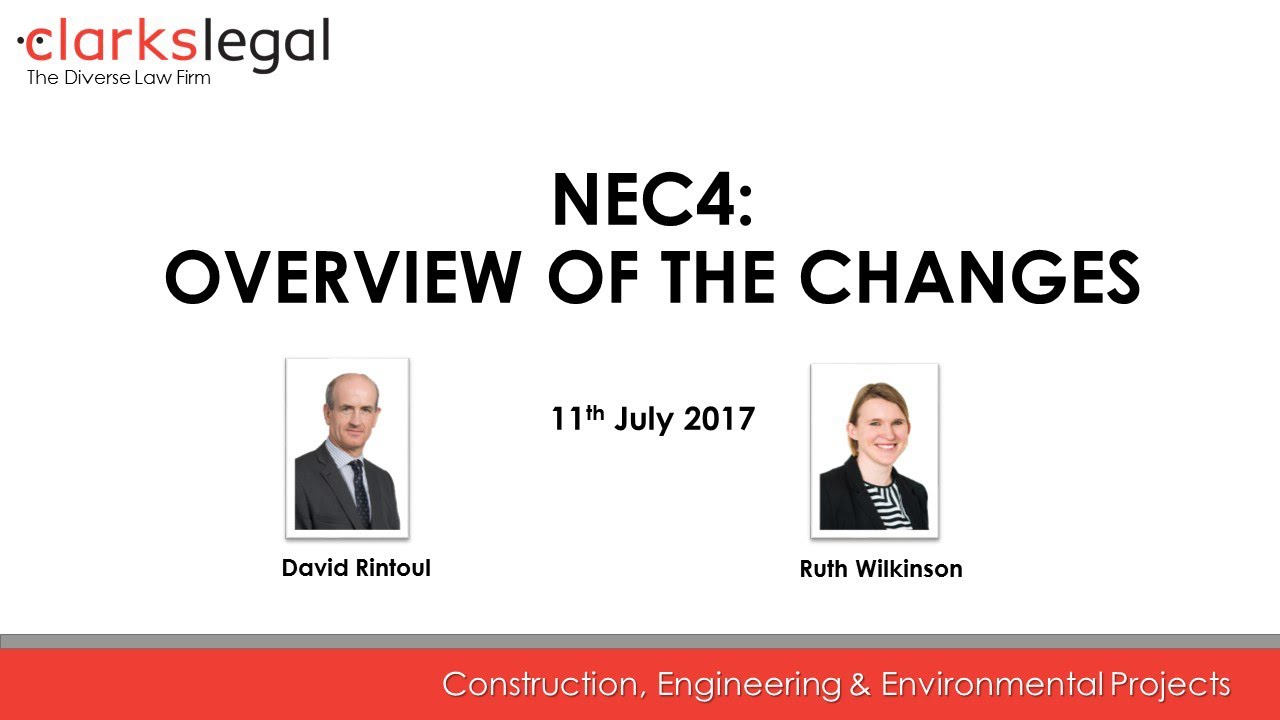 NEC4: Overview of the changes