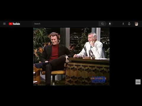 A Young Clint Eatwood on Johnny Carson
