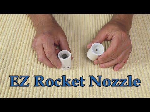 EZ rocket nozzle for a 1" PVC sugar rocket motor.