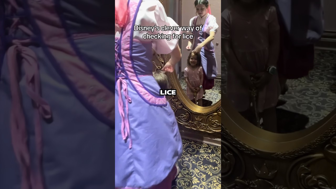 How Disney Workers Check For Lice During A Princess Hairdo! (📸: lovethelarkins) #shorts