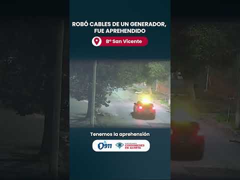 B° San Vicente 🚨 Robó cables de un generador, fue aprehendido