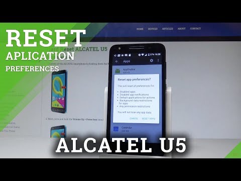 How to Reset Apps Preferences in ALCATEL U5 |HardReset.info
