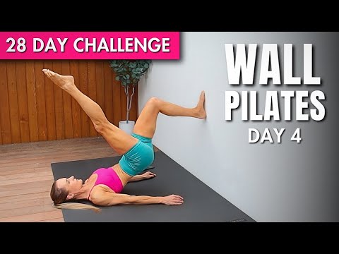10 Min Fat Burning Morning Wall Pilates | 28 DAY WALL PILATES CHALLENGE Day 4