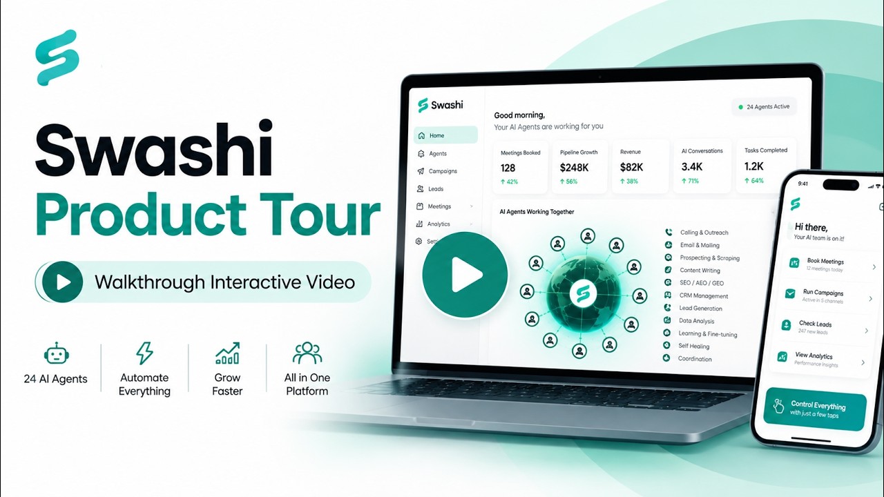 Video thumbnail — Swashi platform — key features, a Swashi tutorial