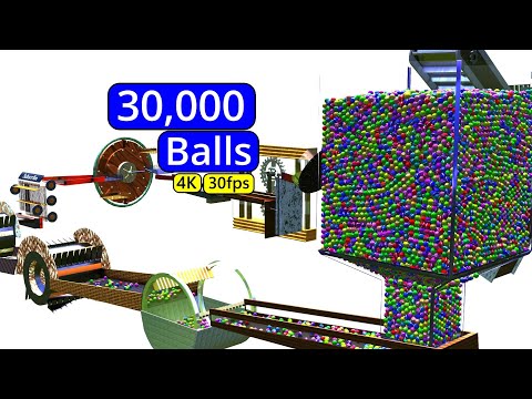 30,000 Colorful Balls Marble Run Loop animation V3 | #marblerun #marblerace #blendercycles