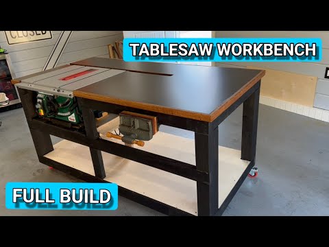 DIY Mobile Workbench With Tablesaw & Vise // Full Build