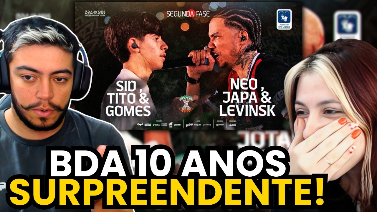 SID, TITO E GOMES X NEO, JAPA E LEVINSK | Segunda fase | BDA 10 ANOS REACT