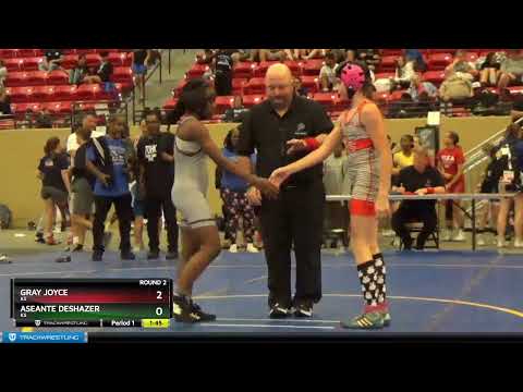 95-100 Lbs Round 2 - Gray Joyce, KS Vs Aseante DeShazer, KS 4bde