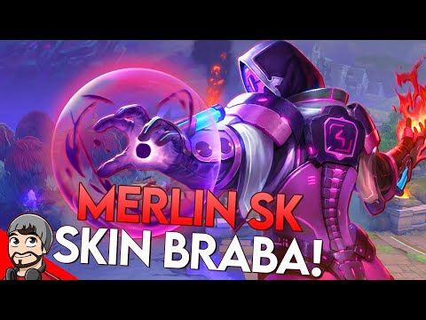 MERLIN MID, Nova Skin da SK! BRABA! - ⚡ Smite BR Master Ranked Conquista