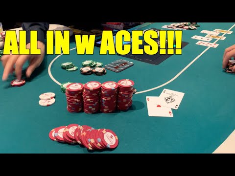 ALL IN w/ACES First Hand!!! Massive Pot To Kick Off Encore Boston Session! Poker Vlog Ep 272
