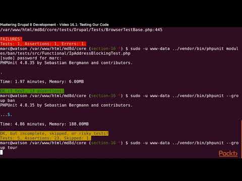 Mastering Drupal 8 Development Testing Our Code| packtpub com