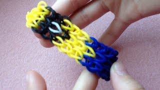 How to make a Minion rainbow loom bracelet - Tutorial / Pattern - Part 1