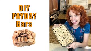 DIY Pay Day Bar #betterthanstoreboughtpaydaybars #paydaybarrecipe #easypaydaybarrecipe