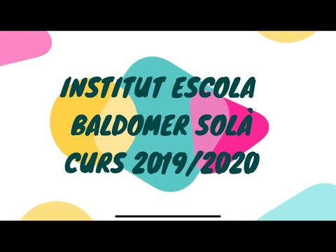 Vídeo Colegio Baldomer Solà