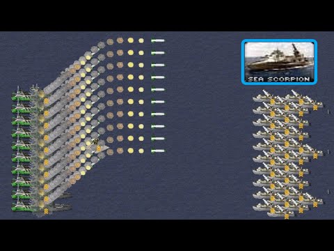 Sea Scorpions vs Dreadnoughts - Same Cost - Red Alert 2