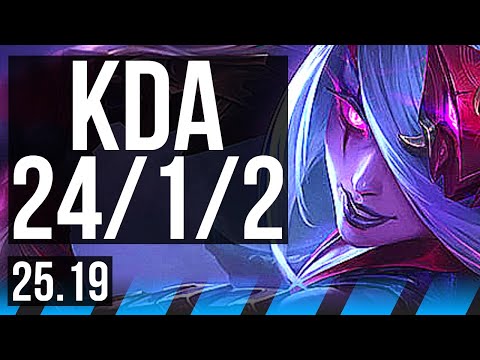 KATARINA vs ORIANNA (MID) | Rank 1 Kata, 24/1/2, Legendary, Quadra | EUW Challenger | 25.19