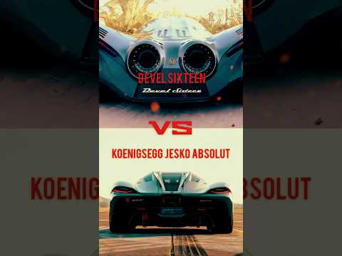 Devel Sixteen versus Hyper Cars #bugatti #koenigsegg #hennessy #ssctuatara #czinger #vs  #hypercar