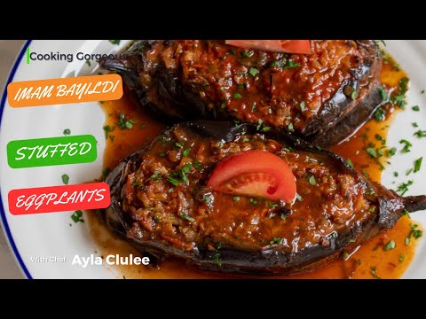Imam Bayildi Recipe - Turkish - Ottoman Stuffed Eggplants Cooked in Olive Oil