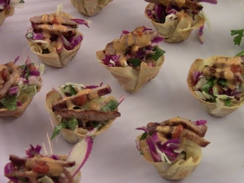 Wonton Lettuce wrapped With Gochujang pork(Super Bowl Appetizer)(1/2)
