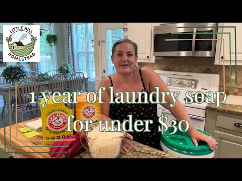 $30 for a year of Laundry soap recipe. This will last for 192 loads. Great for sensitive skin.