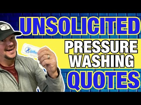 How to do an Unsolicited Pressure Washing Quote Bid Estimate.