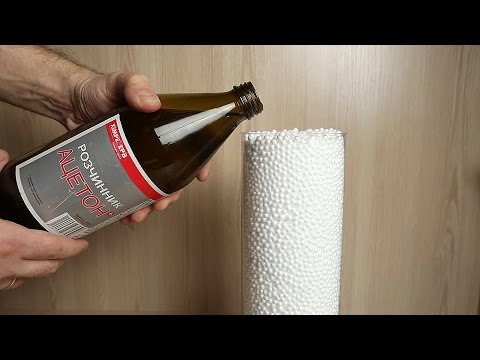 What will happen if your pour the acetone on the foam plasti...