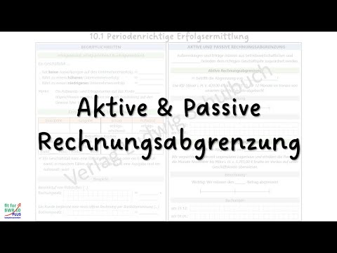 Aktive & Passive Rechnungsabgrenzung - BwR (10. Klasse)
