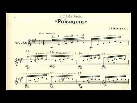 Isaías Sávio: Prelúdios Pitorescos, for Guitar (Score video)