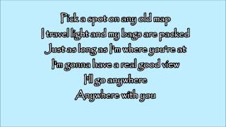 Anywhere With You - Jake Owen Lyrics on screen