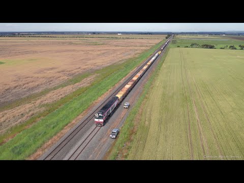Flyby Of 7762V SCT Wagon Transfer At Barwon Park Loop (18/11/2022) - PoathTV Australian Trains