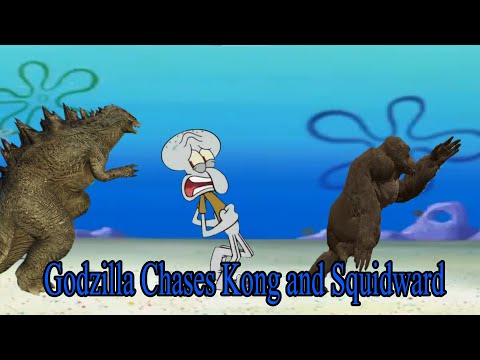 Kong runs away from Godzilla