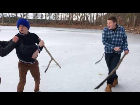 KID GETS MAD!!! ALMOST FALLS THROUGH ICE!!! FIGHTS HIS FRIENDS!!!! MUST WATCH!!!!!