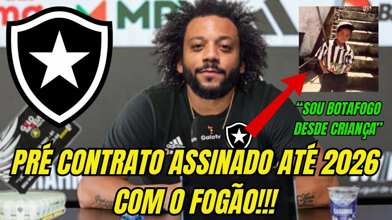 EXCLUSIVO!!! MARCELO ASSINA PRÉ CONTRATO COM FOGÃO E SE EMOCIONA: "REALIZANDO UM SONHO DE INFÂNCIA!"