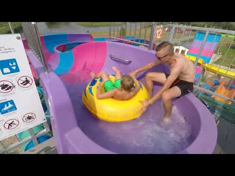 All waterslides at Aquacinema Kisvárda Hungary [WaterSliders]