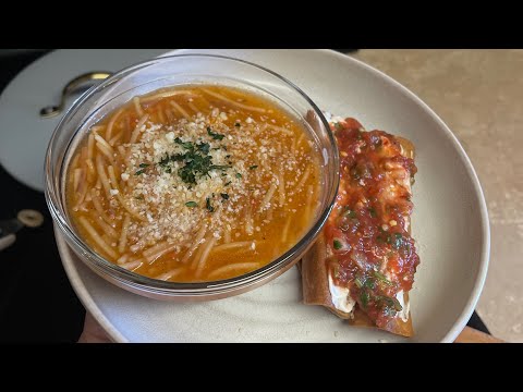 How To Make Fideo With Cheesy Chicken Flautas