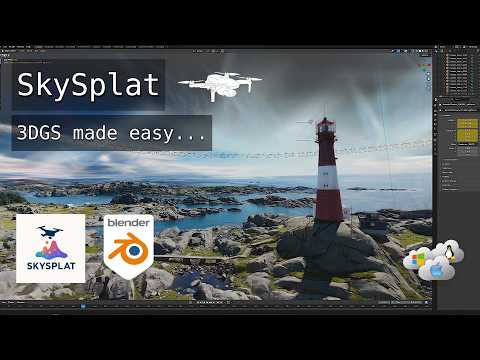 SkySplat (free): Gaussian Splatting in Blender made easy