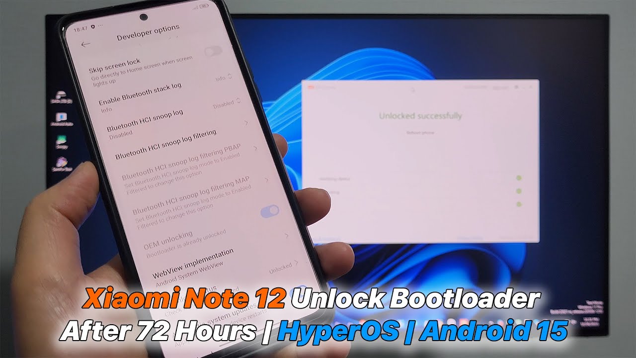 Xiaomi Note 12 Unlock Bootloader After 72 Hours | HyperOS | Android 15