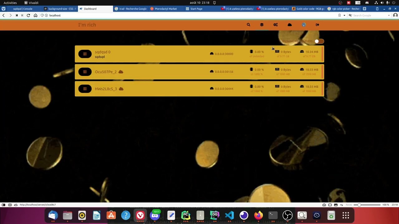 A useless pterodactyl theme