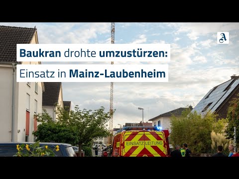 Von Wasser unterspült: Baukran in Mainz drohte umzustürzen