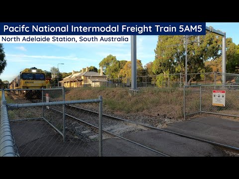 Australian Trains | Pacific National Intermodal Freight 5AM5 through North Adelaide Station