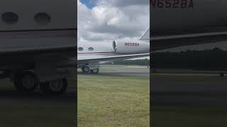 Gulfstream G650 taxiing on runway Alpha after arrival at Cape May Airport