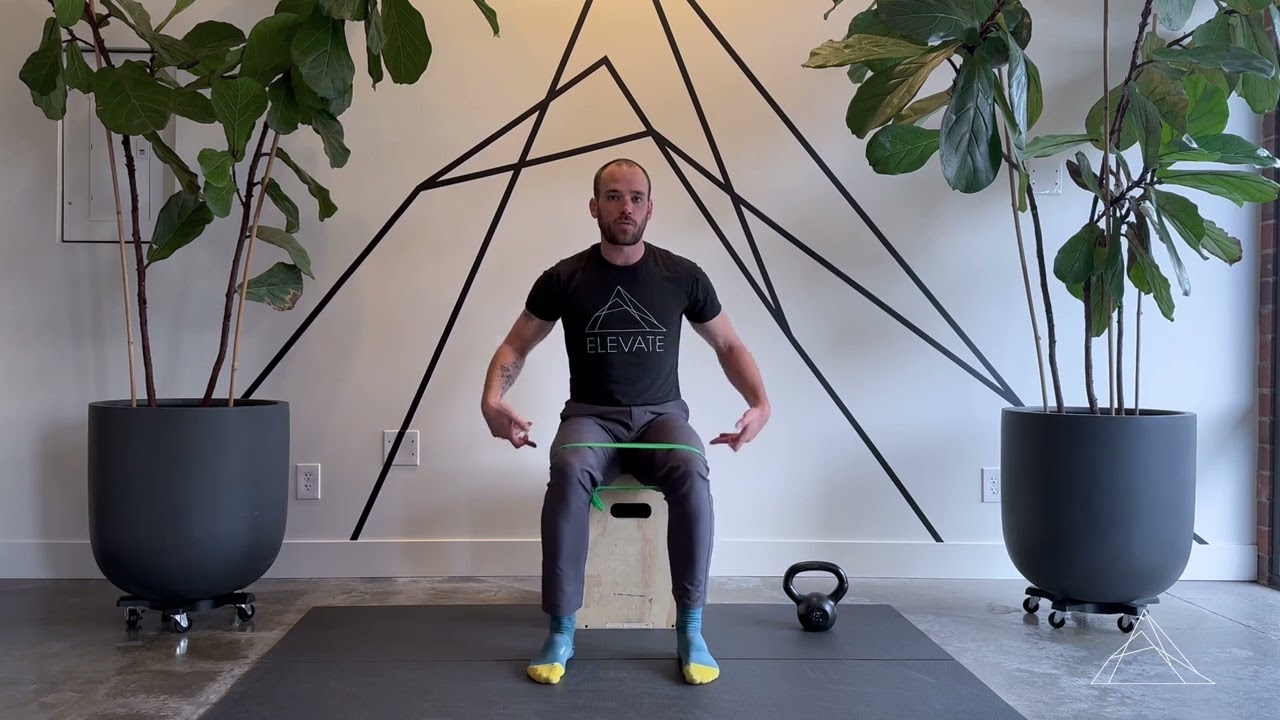 Seated Hip Abduction with Band - YouTube