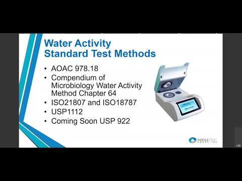Water Activity Measurement: Best Testing Practices