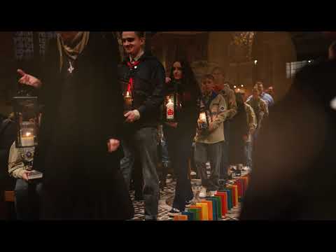 Friedenlicht  kommt in Aachen an. Aussendungsfeier im Aachener Dom.