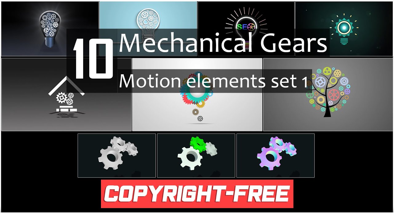 Gear animation after effects, gears turning animation, gears intro video | Royalty Free Stock Videos